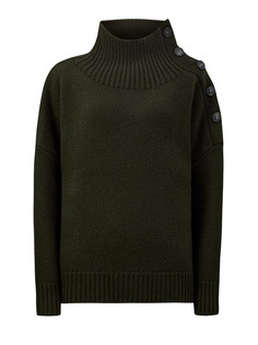 Свободный свитер из шерсти и кашемира с застежкой на пуговицы Yves Salomon