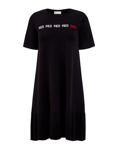 Платье-футболка из эластичного трикотажа с принтом Red Valentino
