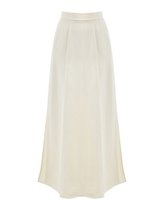 Однотонная юбка Long Minimal из легкого твила Fluid Brunello Cucinelli