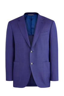 Однотонный пиджак кроя Kei из шерстяной ткани Impeccabile Canali