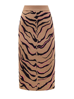Облегающая юбка-миди с анималистичным принтом Stella McCartney