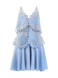 Платье из шелкового крепа с 3D-отделкой Stella McCartney