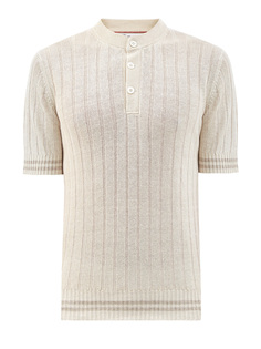 Джемпер из льна и хлопка с застежкой на пуговицы Brunello Cucinelli