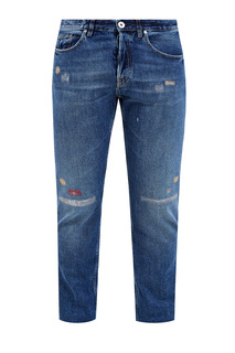 Прямые джинсы с вышитым декором ручной работы Eleventy