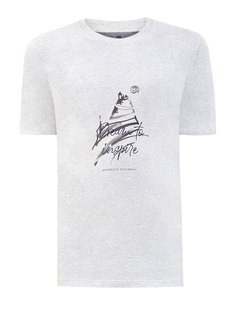 Хлопковая футболка с сезонным принтом Dream To Inspire Brunello Cucinelli
