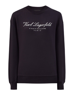 Свитшот из плотного хлопка с принтом Rue St-Guillaume Karl Lagerfeld