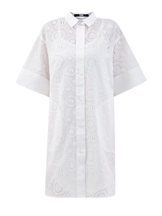 Платье-рубашка Broderie Anglaise с внутренней комбинацией Karl Lagerfeld