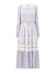 Легкое платье-макси с ажурным кружевом и вырезом на спинке Ermanno Firenze