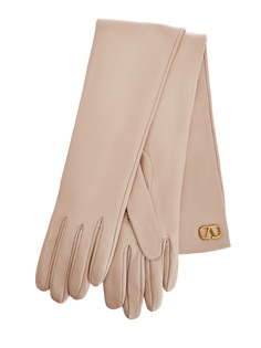Высокие перчатки из кожи наппа с логотипом VLOGO Valentino