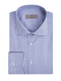 Рубашка из хлопка с микро-принтом в клетку Canali