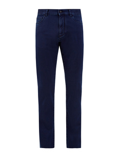 Окрашенные вручную джинсы из эластичного денима Canali