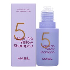 Тонирующий шампунь для осветленных волос против желтизны 50мл Masil