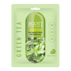 Тканевая маска для лица с экстрактом зеленого чая Jigott