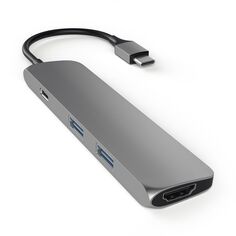 Адаптер мультипортовый Satechi Slim Multiport Adapter 4K 4 в 1, серый космос