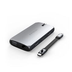 Адаптер мультипортовый Satechi On-The-Go Multiport Adapter 8 в 1, серый космос