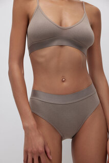 Трусы-слипы со средней посадкой в рубчик Belle You