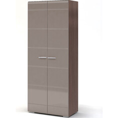 Шкаф Ника 2-х створчатый спальня Вегас шимо темный/кофе с молоком Nika