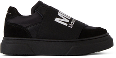 Детские черные кроссовки без шнурков с логотипом MM6 Maison Margiela