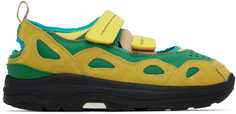 Желто-зеленые кроссовки AKK-ab Suicoke