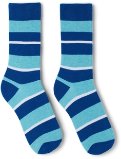 Детские синие полосатые носки Marni