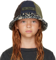 Детская шляпа-ведро цвета хаки с шестью панелями Wynken