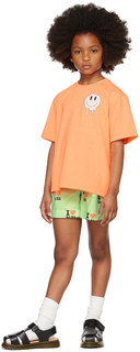 Детская оранжевая футболка со смайликом CRLNBSMNS