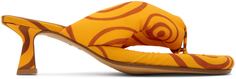 Эксклюзивные оранжевые босоножки на каблуке SSENSE Patel Ugo Paulon