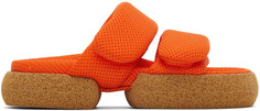 Оранжевые сандалии на платформе с сетчатыми ремешками Dries Van Noten