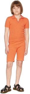 Детские оранжевые шорты из букле Boardwalk Misha &amp; Puff