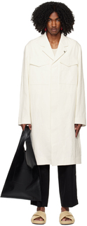 Пальто Off-White с клапаном и карманом Jil Sander