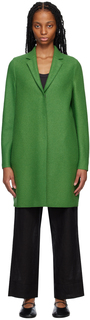 Зеленое пальто-кокон Harris Wharf London