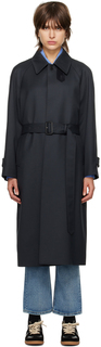 Черное пальто с рукавами реглан Dunst