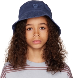 Детская синяя шляпа-ведро с вышивкой Main Story