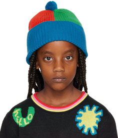 Детская многоцветная шапка с цветными блоками Stella McCartney