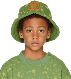 Стеганая панама-ведро SSENSE Exclusive Kids Green Ink Jellymallow