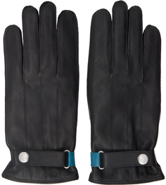 Черные ремешковые перчатки PS by Paul Smith