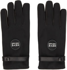 Черные саржевые перчатки Neve со вставками Giorgio Armani