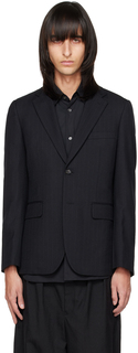 Серый пиджак в меловую полоску Comme des Garçons Homme Deux