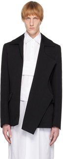 Черный асимметричный пиджак Comme des Garçons Homme Plus
