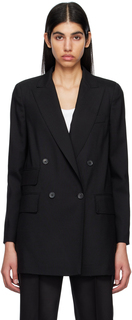 Черный двубортный пиджак Max Mara