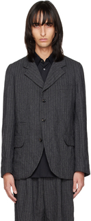 Серый пиджак в тонкую полоску Comme des Garçons Homme Deux