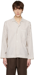 Полосатая пижамная рубашка Off-White Tekla