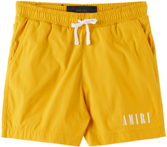 Детские желтые шорты для плавания с завязками AMIRI