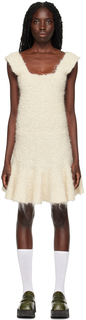 Мини-платье Off-White с квадратным вырезом Jil Sander