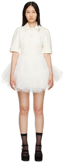 Мини-платье Off-White со вставками Shushu/Tong