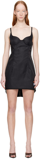 Черное корсетное мини-платье Ex-Ray Heron Preston