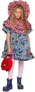 SSENSE Эксклюзивное детское многоцветное платье и воротник \The Peony\&quot;&quot; Kika Vargas