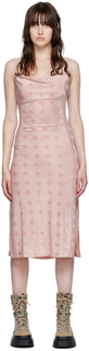 Розовое платье-миди с монограммой MISBHV