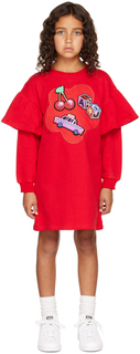 Детское красное платье с нашивками Marc Jacobs