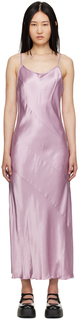 Пурпурное выстиранное платье-миди Anna Sui